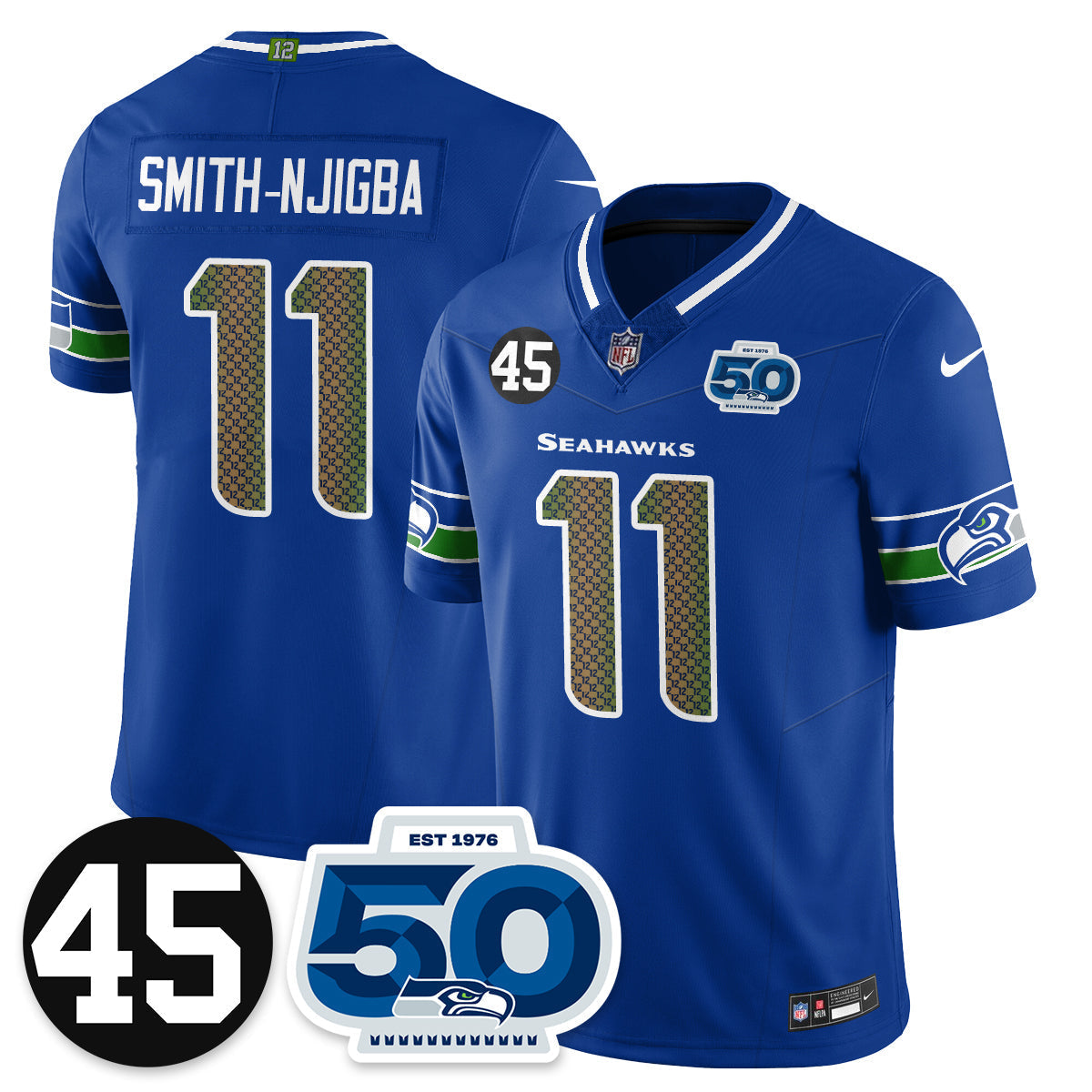 SEA Vapor Limited Jersey - Honor Kenny Easley - All Stitched-DTD