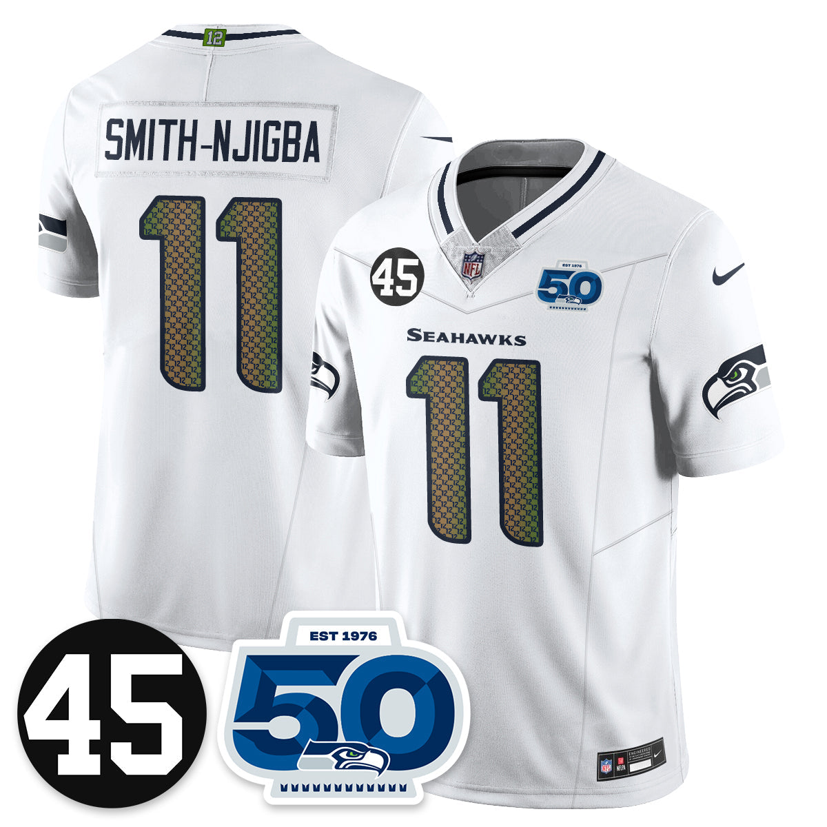 SEA Vapor Limited Jersey - Honor Kenny Easley - All Stitched-DTD
