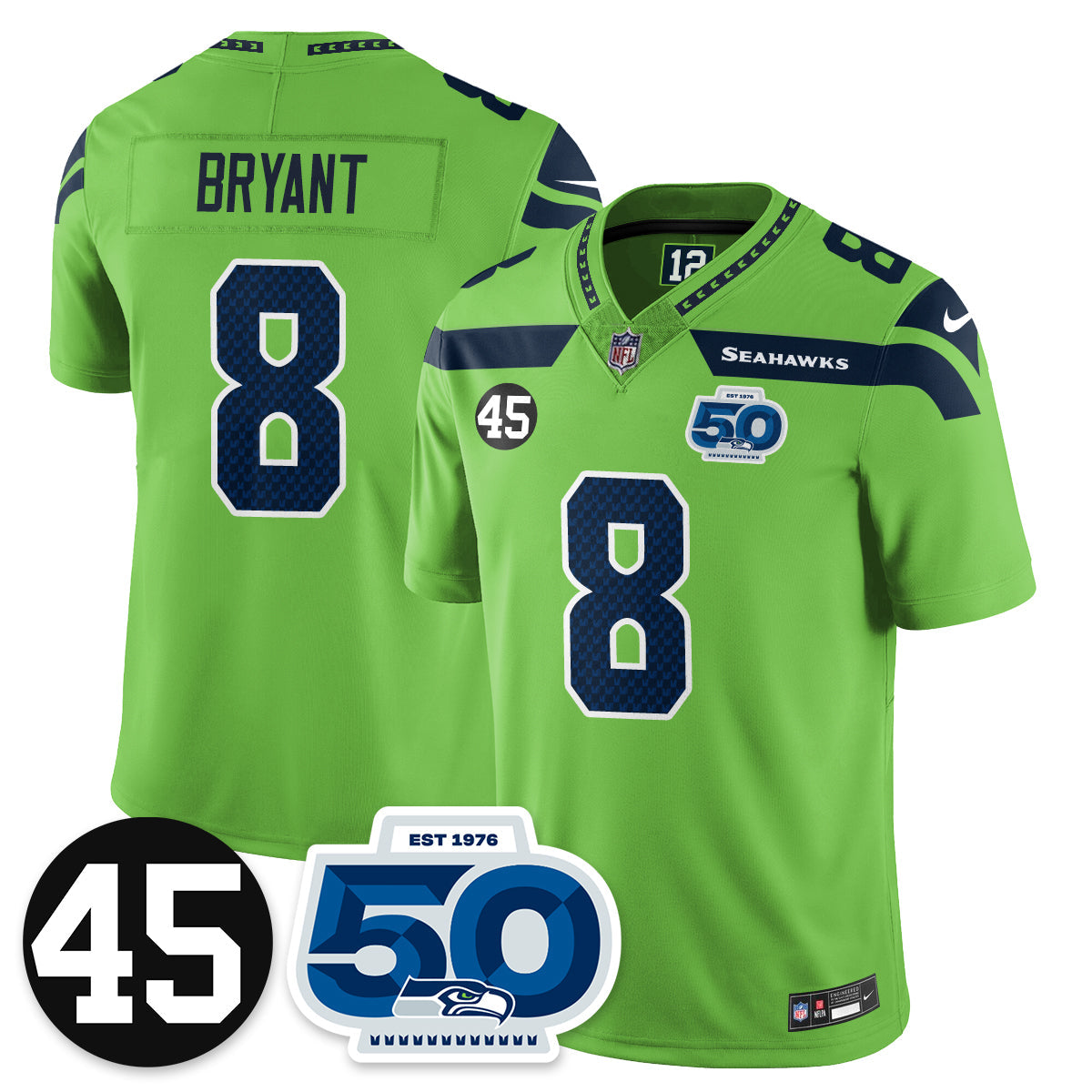 SEA Vapor Limited Jersey - Honor Kenny Easley - All Stitched-DTD