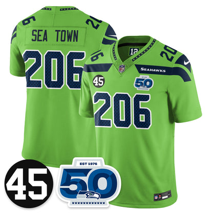 SEA Vapor Limited Jersey - Honor Kenny Easley - All Stitched-DTD