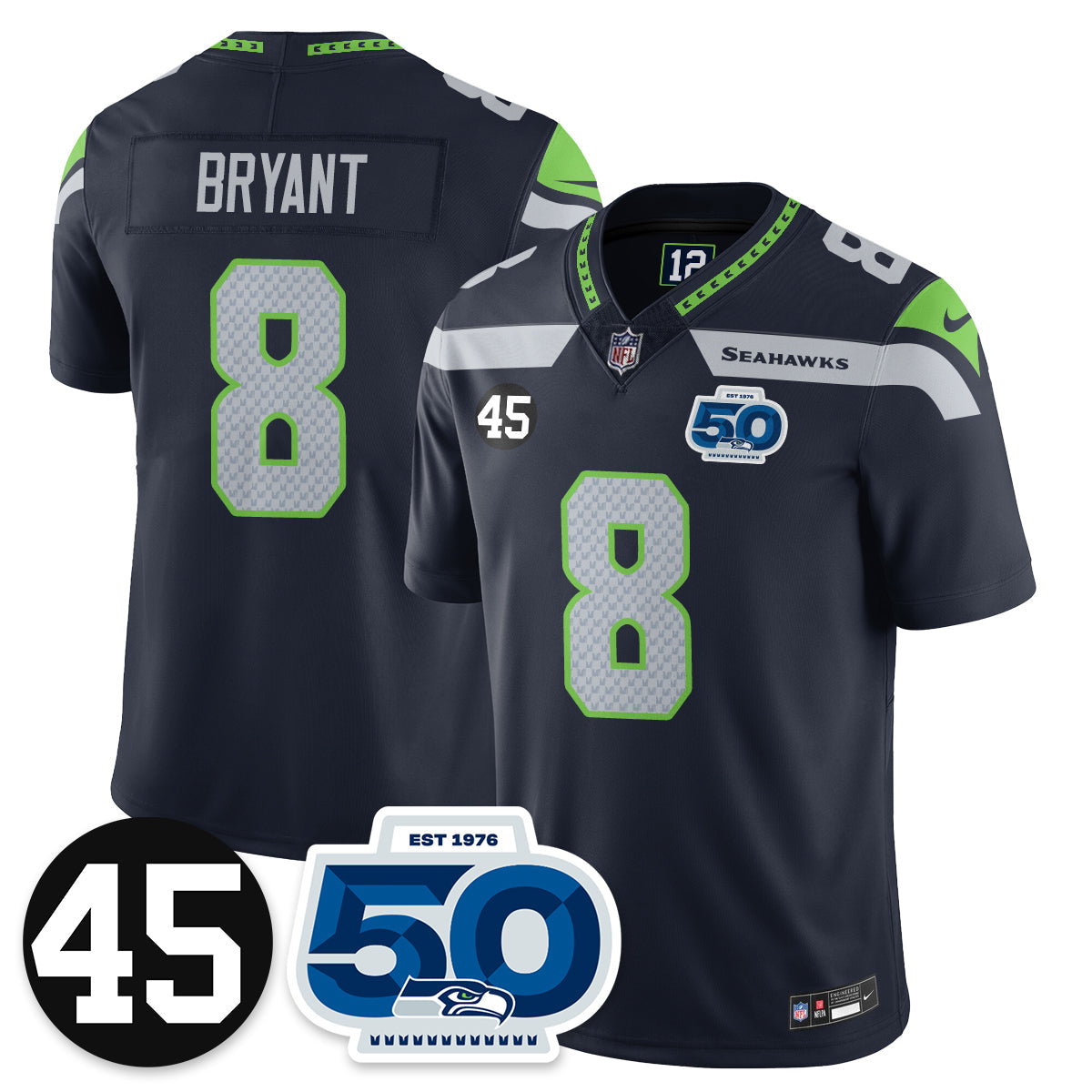 SEA Vapor Limited Jersey - Honor Kenny Easley - All Stitched-DTD