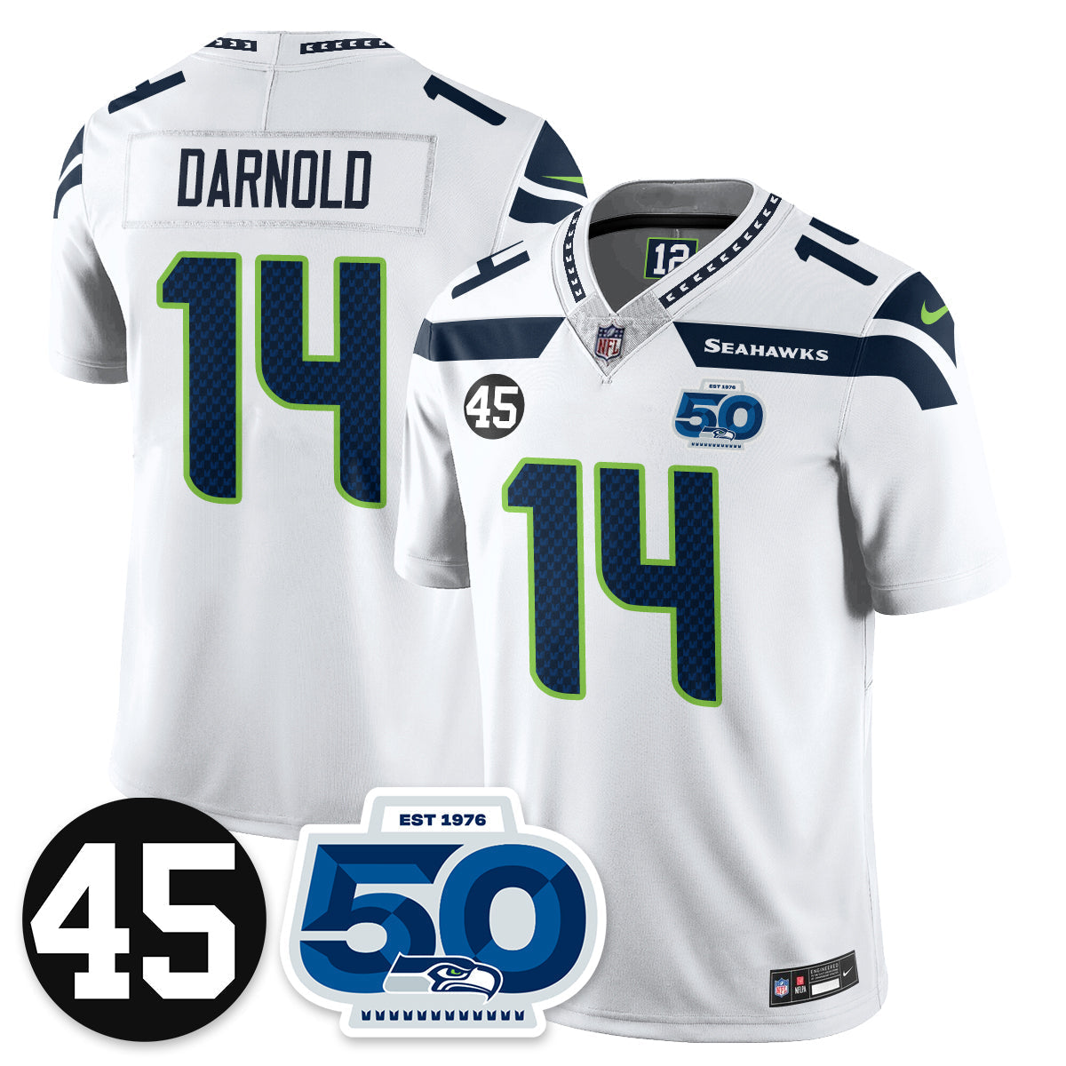 SEA Vapor Limited Jersey - Honor Kenny Easley - All Stitched-DTD