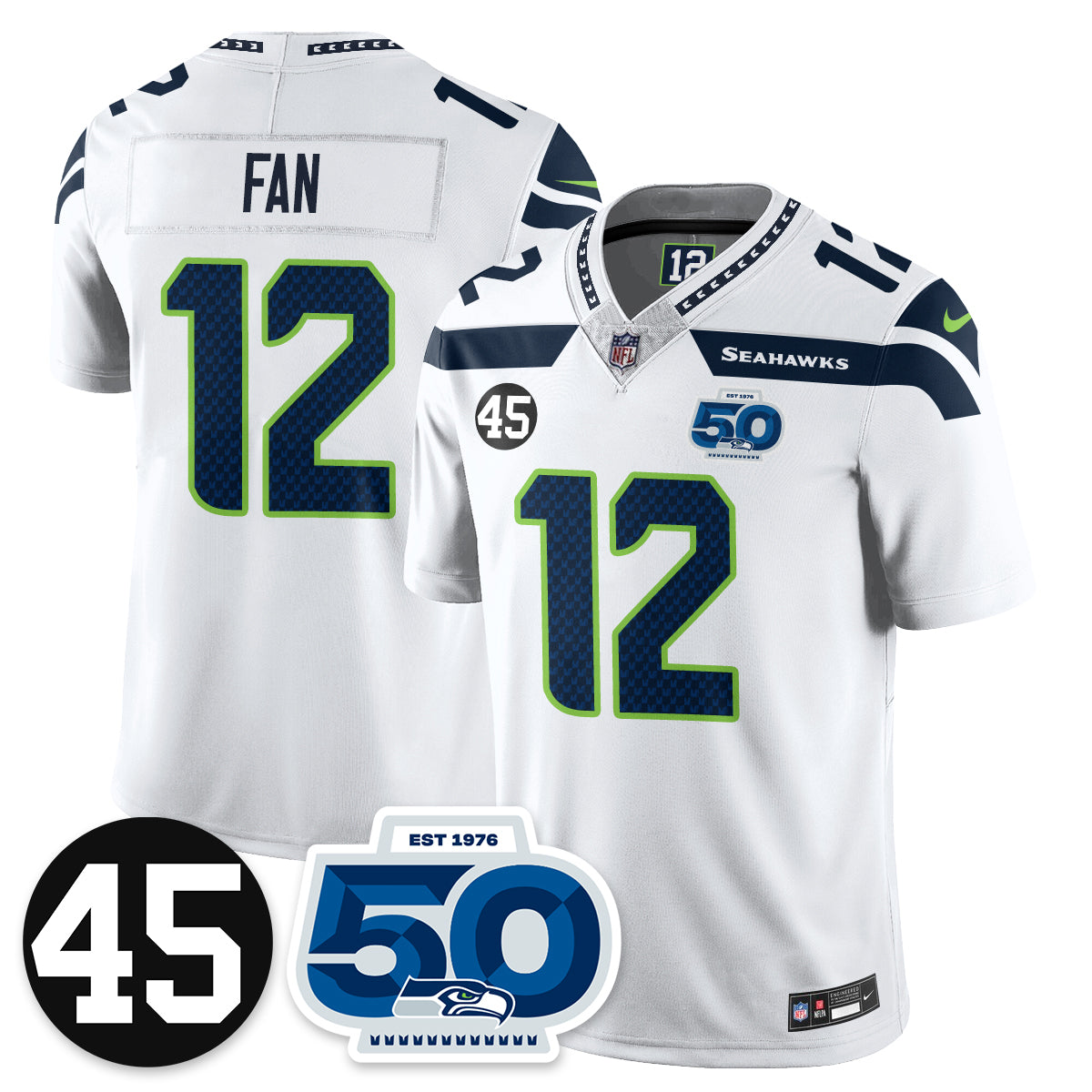 SEA Vapor Limited Jersey - Honor Kenny Easley - All Stitched-DTD