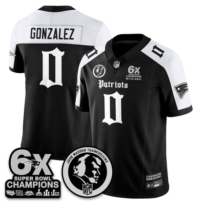 NE Gothic 6x Champions Patch Vapor Limited Jersey - John Madden Patch - All Stitched-DTD