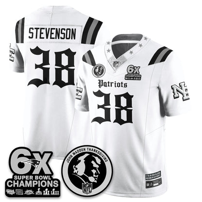 NE Gothic 6x Champions Patch Vapor Limited Jersey - John Madden Patch - All Stitched-DTD