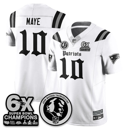 NE Gothic 6x Champions Patch Vapor Limited Jersey - John Madden Patch - All Stitched-DTD