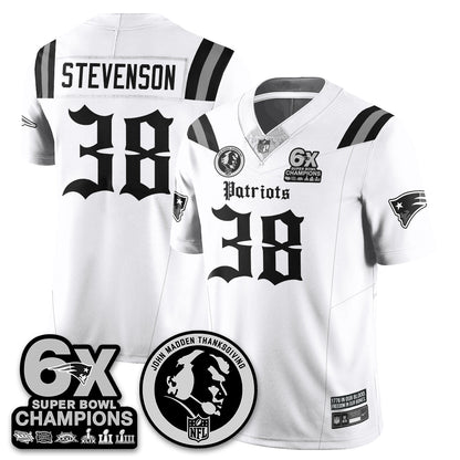 NE Gothic 6x Champions Patch Vapor Limited Jersey - John Madden Patch - All Stitched-DTD