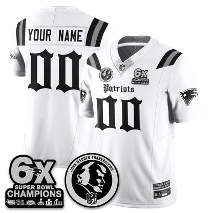 NE Gothic 6x Champions Patch Vapor Limited Jersey - John Madden Patch - All Stitched-DTD