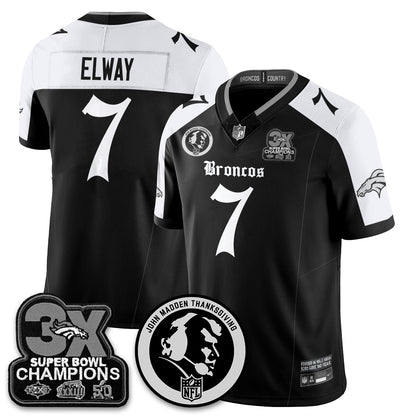 DEN Gothic 3x Champions Vapor Limited Jersey - John Madden Patch - All Stitched-DTD