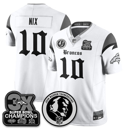 DEN Gothic 3x Champions Vapor Limited Jersey - John Madden Patch - All Stitched-DTD