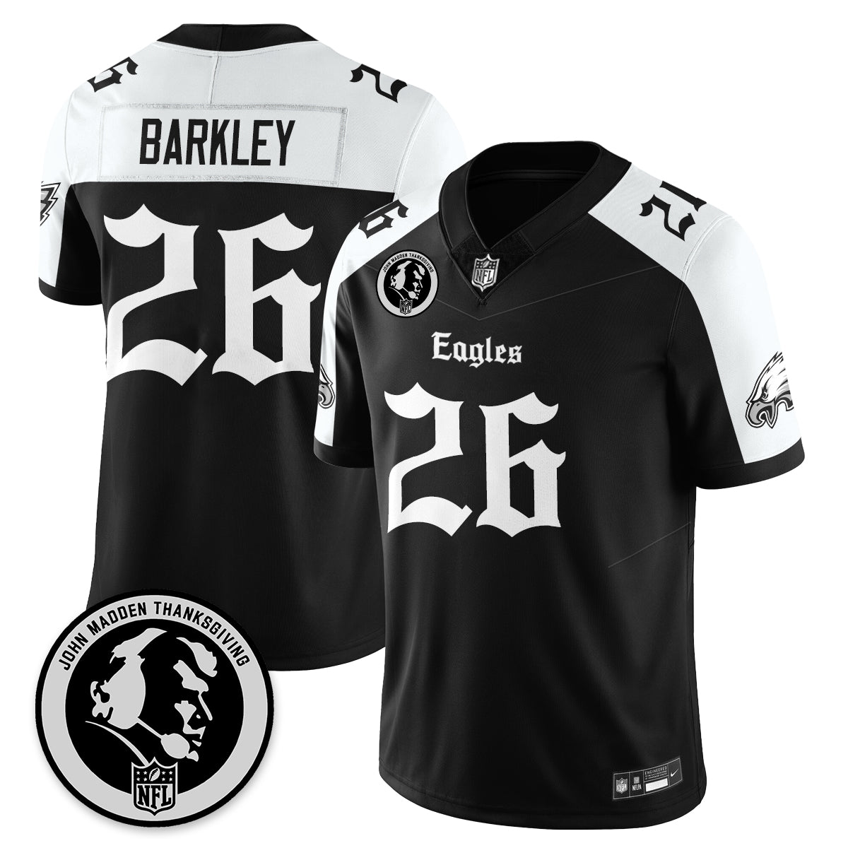 PHI Gothic Vapor Limited Jersey - John Madden Patch - All Stitched-DTD
