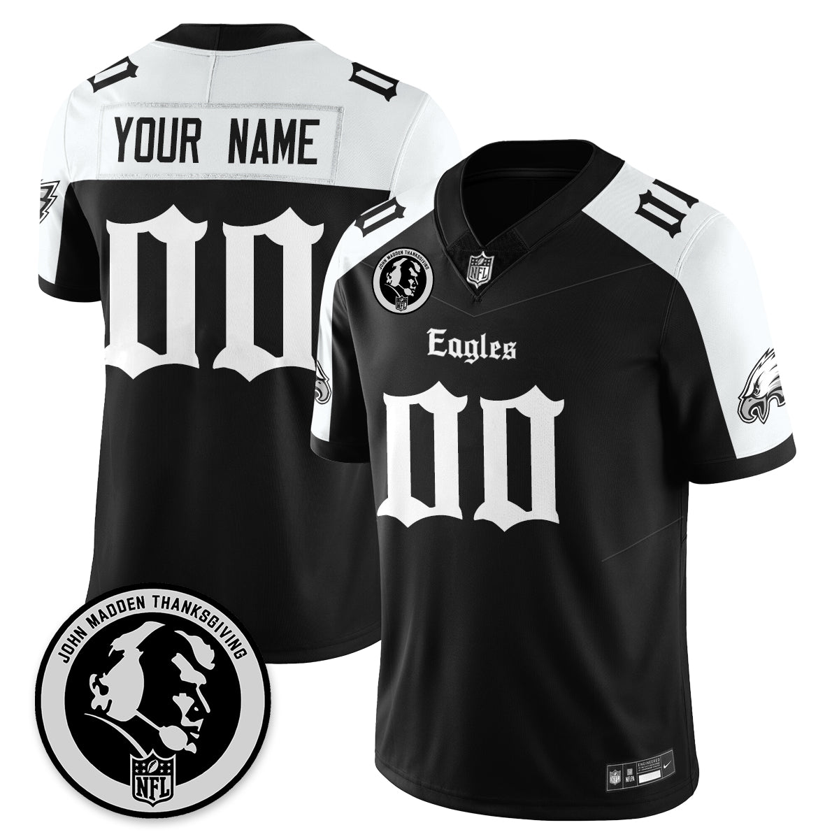 PHI Gothic Vapor Limited Jersey - John Madden Patch - All Stitched-DTD