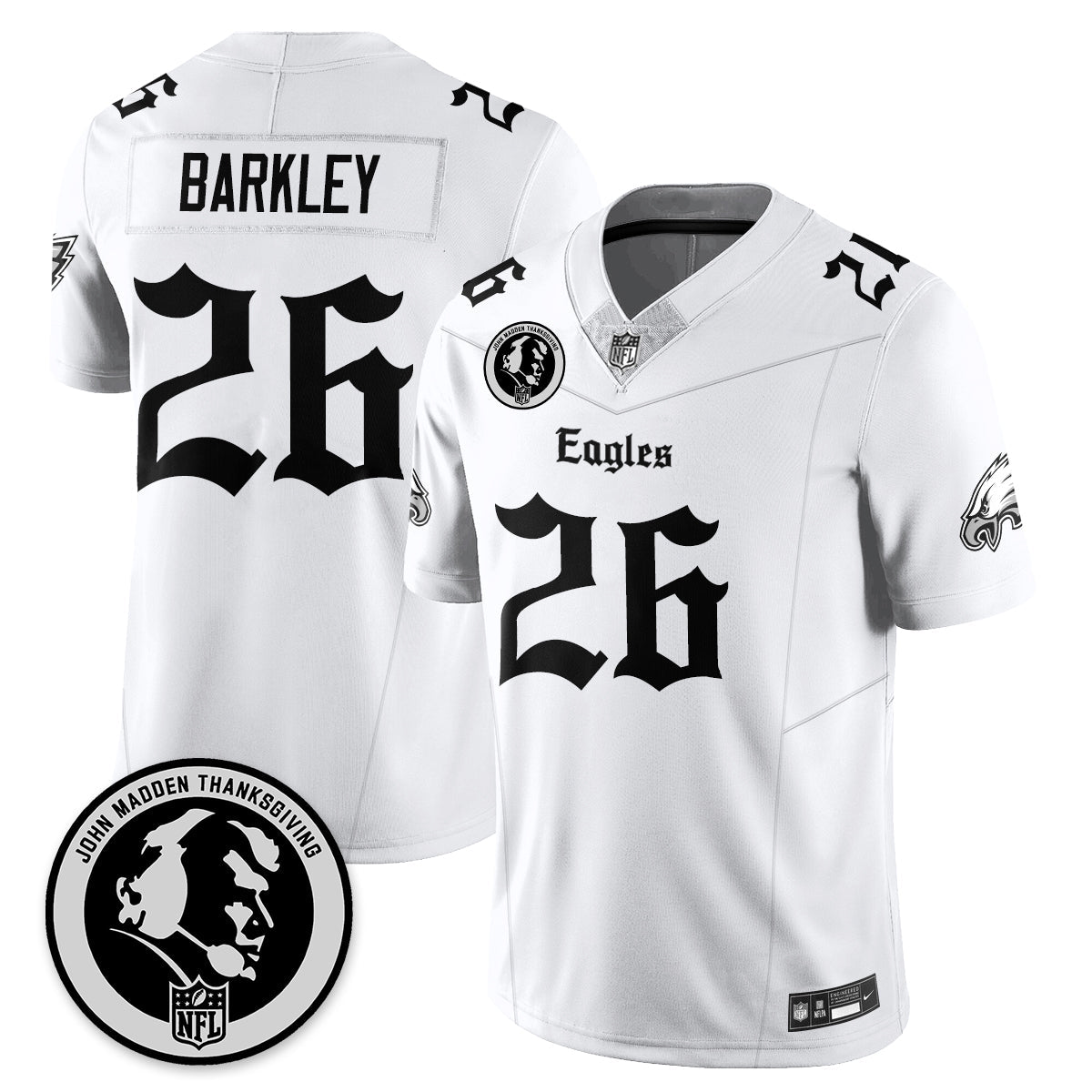 PHI Gothic Vapor Limited Jersey - John Madden Patch - All Stitched-DTD