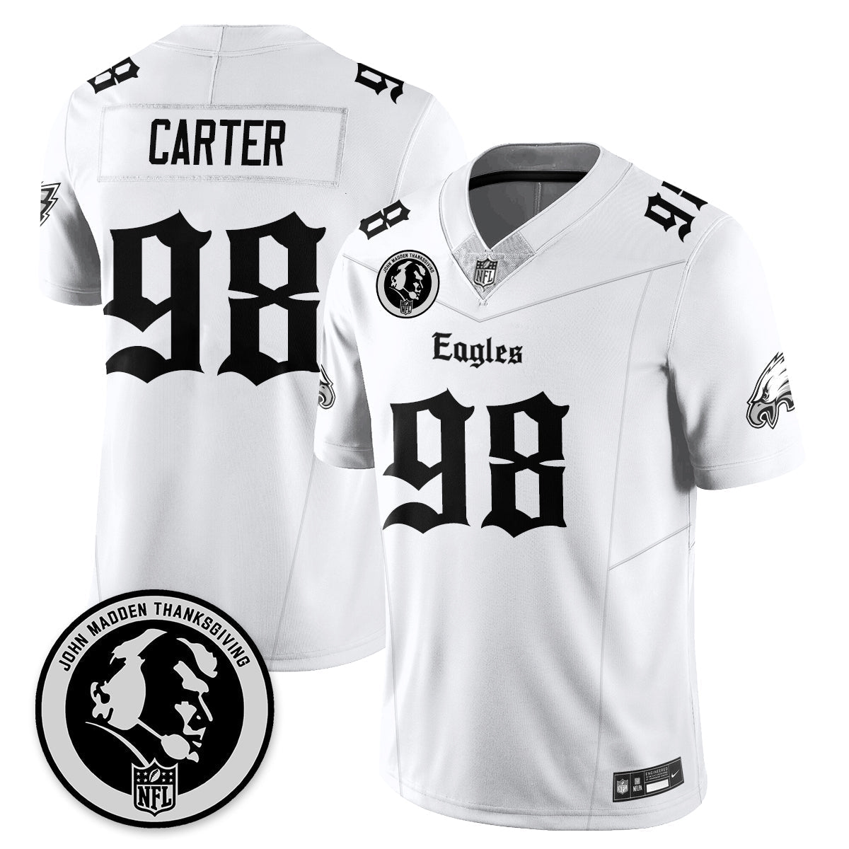 PHI Gothic Vapor Limited Jersey - John Madden Patch - All Stitched-DTD