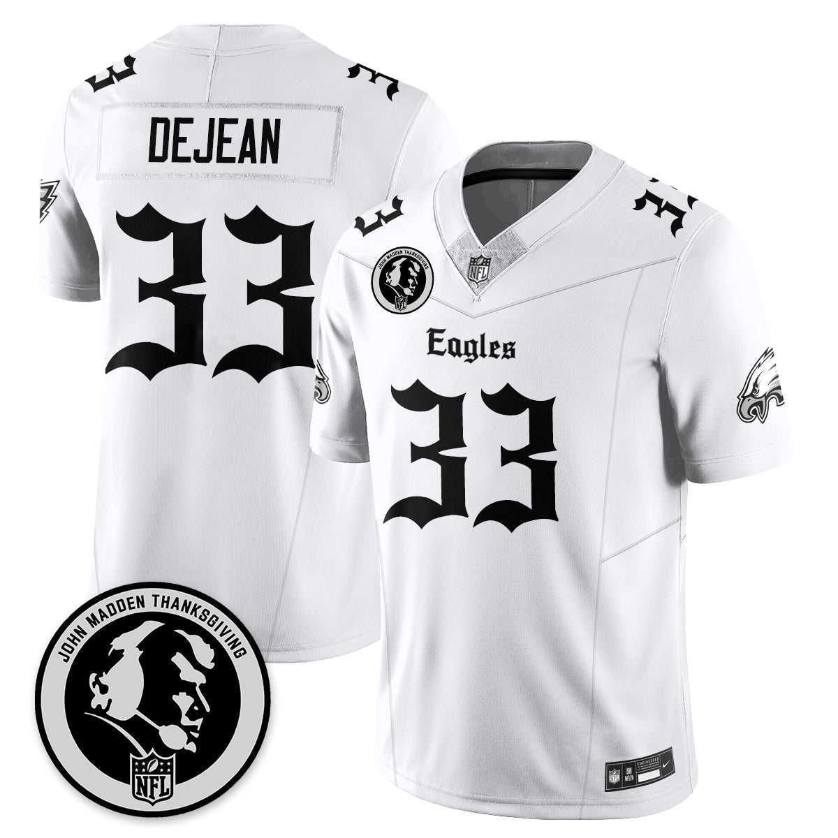 PHI Gothic Vapor Limited Jersey - John Madden Patch - All Stitched-DTD