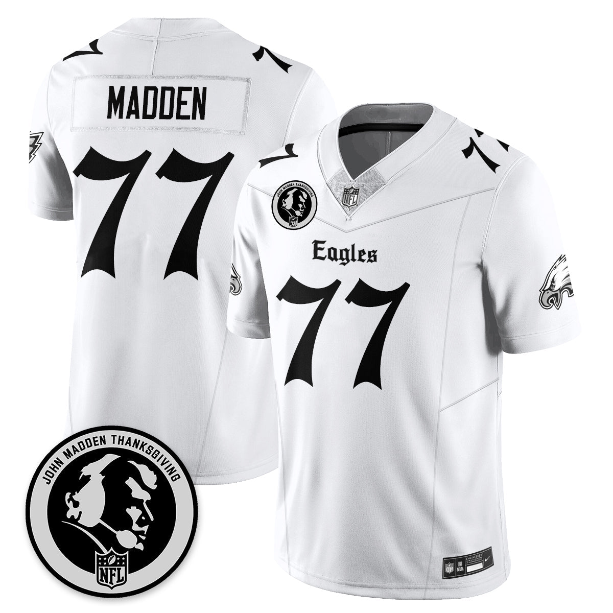 PHI Gothic Vapor Limited Jersey - John Madden Patch - All Stitched-DTD