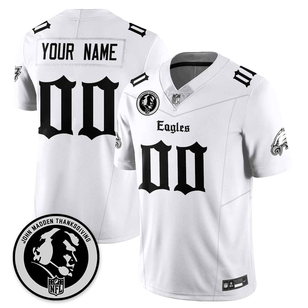 PHI Gothic Vapor Limited Jersey - John Madden Patch - All Stitched-DTD