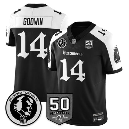 TB Gothic Vapor Limited Jersey - John Madden Patch - All Stitched-DTD