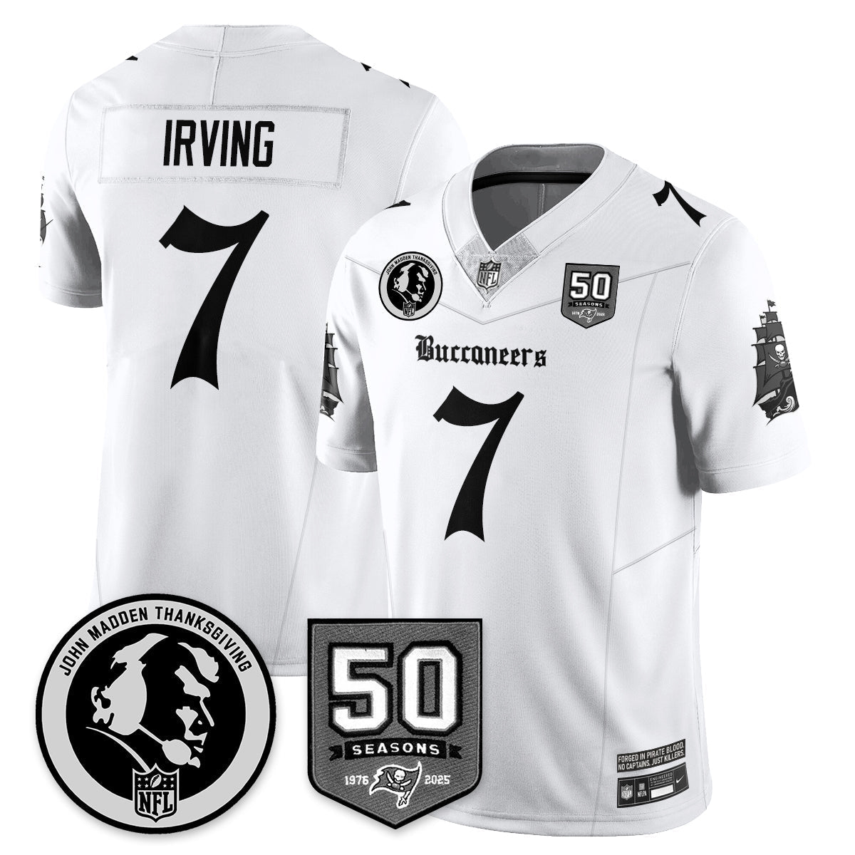 TB Gothic Vapor Limited Jersey - John Madden Patch - All Stitched-DTD