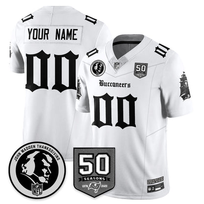 Custom TB Gothic Vapor Limited Jersey - John Madden Patch - All Stitched-DTD