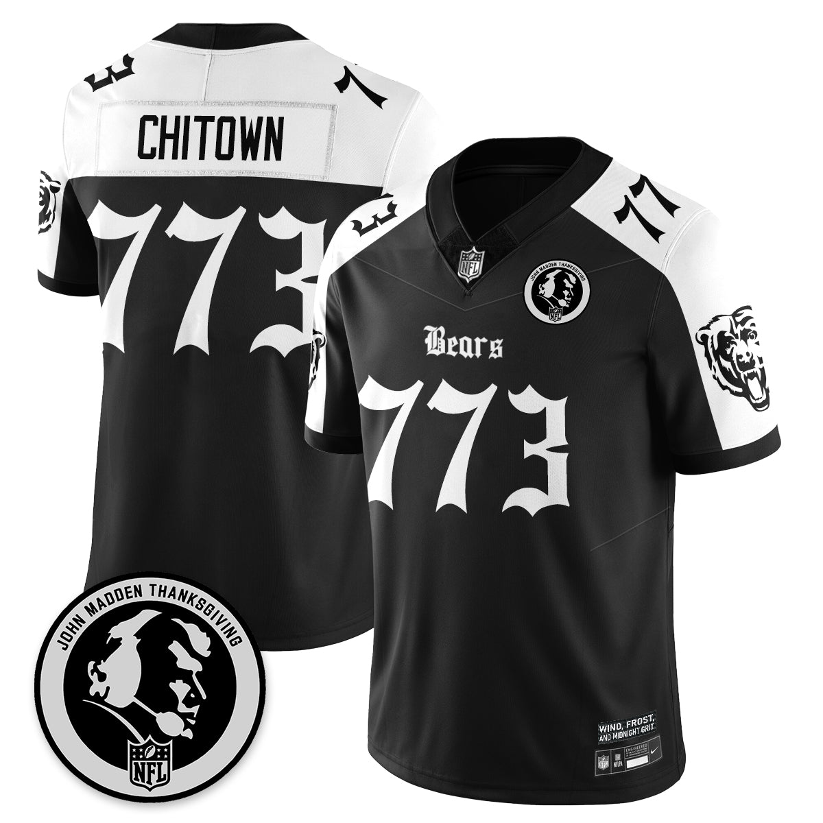 CHI Gothic Vapor Limited Jersey - John Madden Patch - All Stitched-DTD