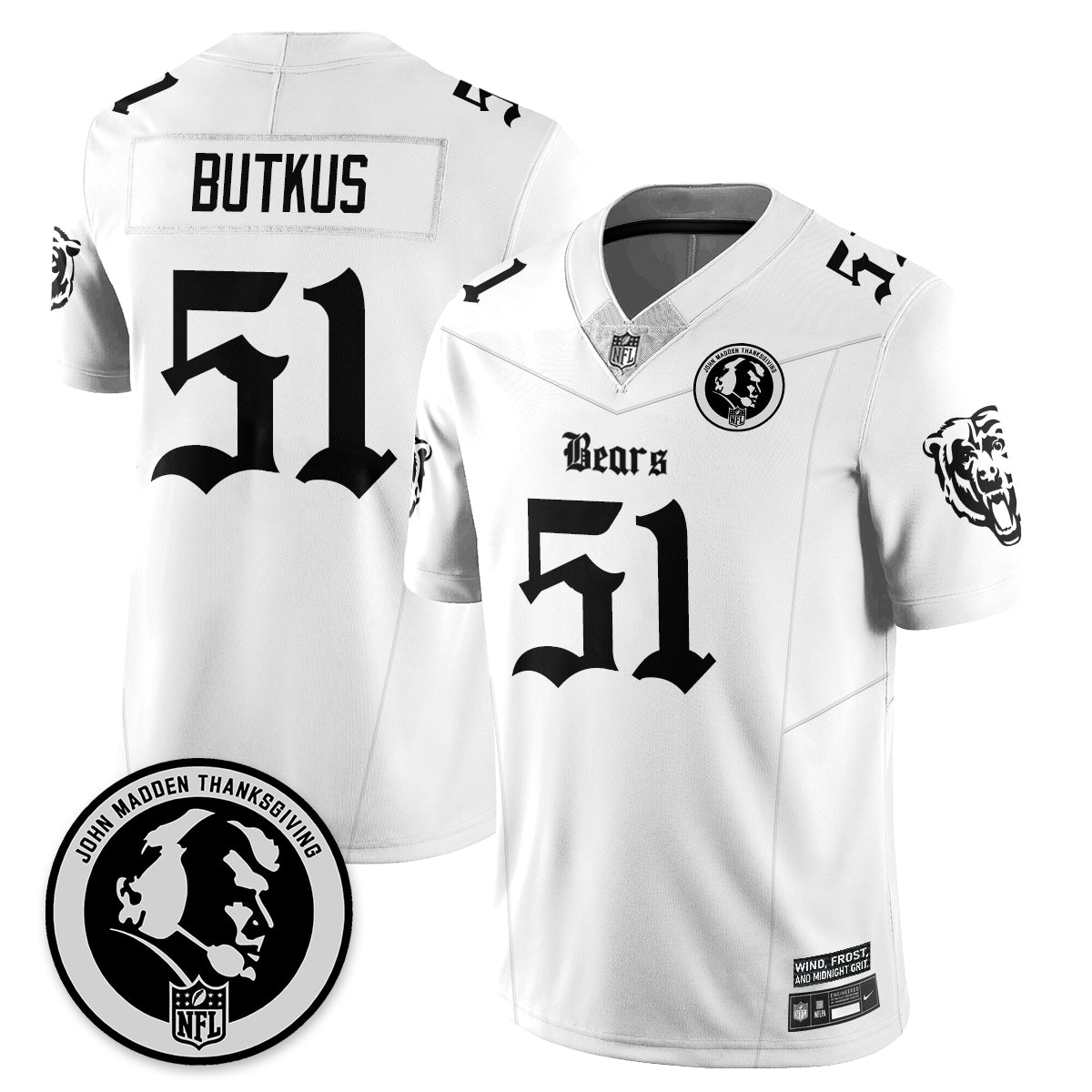 CHI Gothic Vapor Limited Jersey - John Madden Patch - All Stitched-DTD