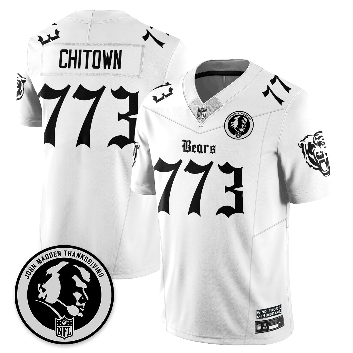 CHI Gothic Vapor Limited Jersey - John Madden Patch - All Stitched-DTD