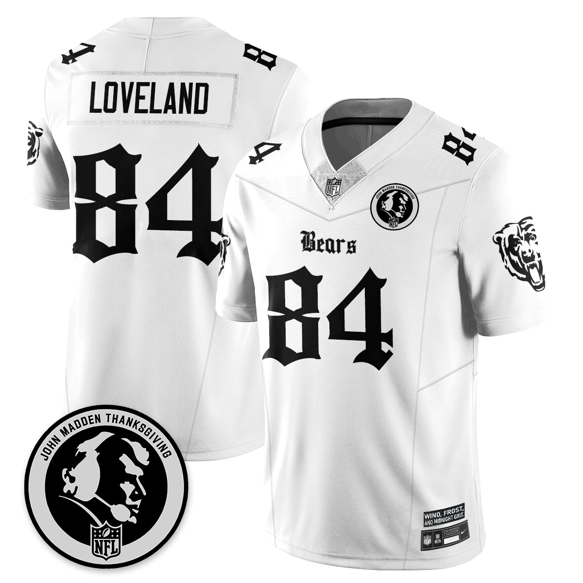 CHI Gothic Vapor Limited Jersey - John Madden Patch - All Stitched-DTD