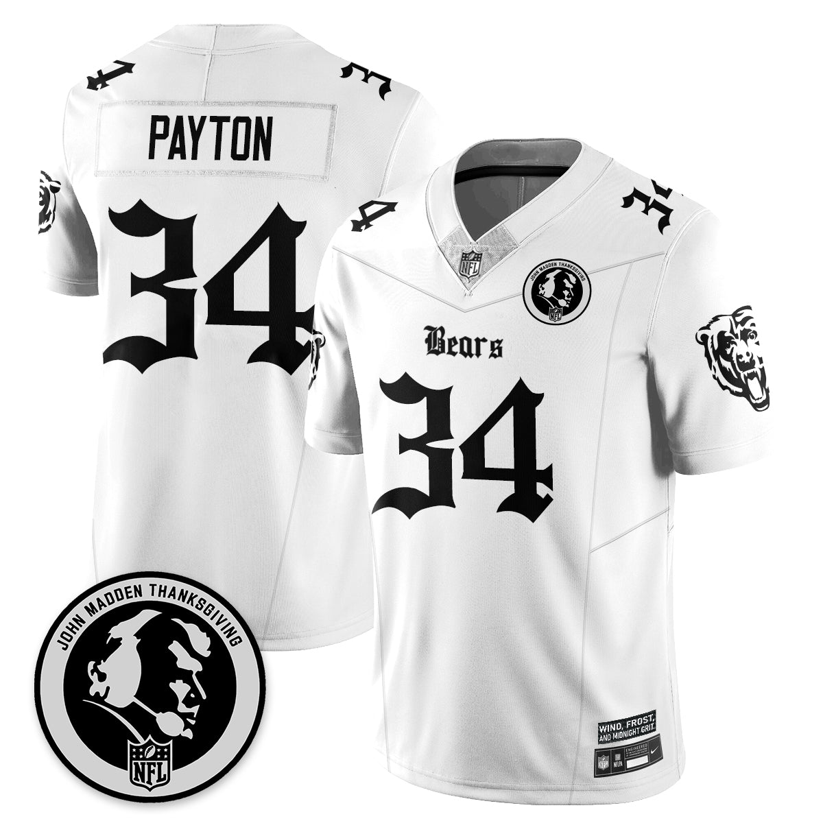 CHI Gothic Vapor Limited Jersey - John Madden Patch - All Stitched-DTD