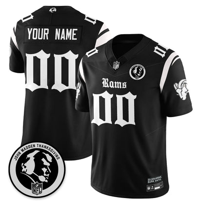 LAR Gothic Vapor Limited Jersey - John Madden Patch - All Stitched-DTD