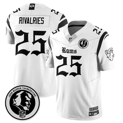 LAR Gothic Vapor Limited Jersey - John Madden Patch - All Stitched-DTD