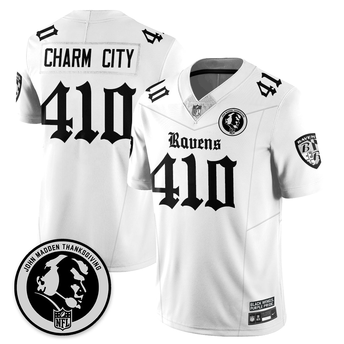 BAL Gothic Vapor Limited Jersey - John Madden Patch - All Stitched-DTD