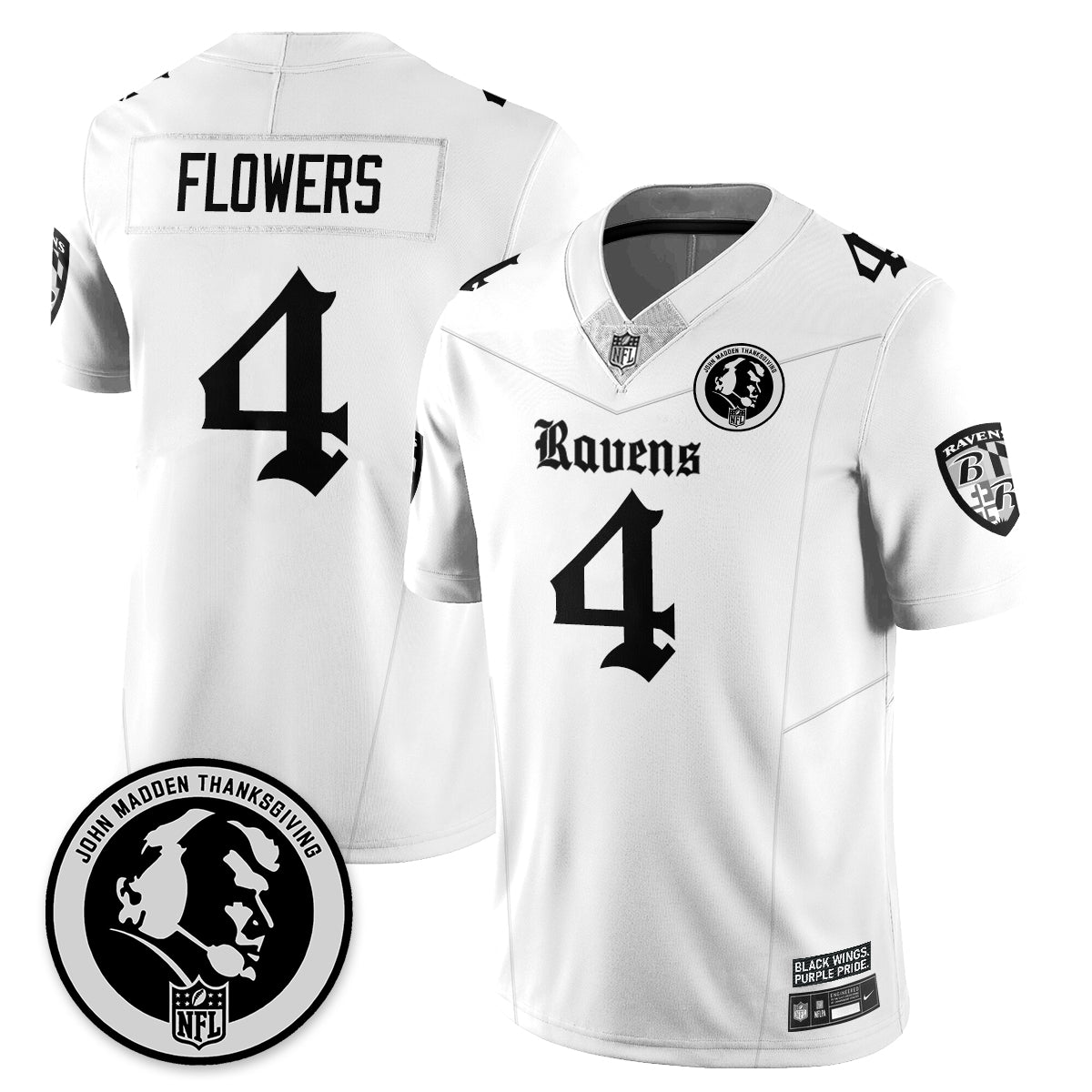 BAL Gothic Vapor Limited Jersey - John Madden Patch - All Stitched-DTD