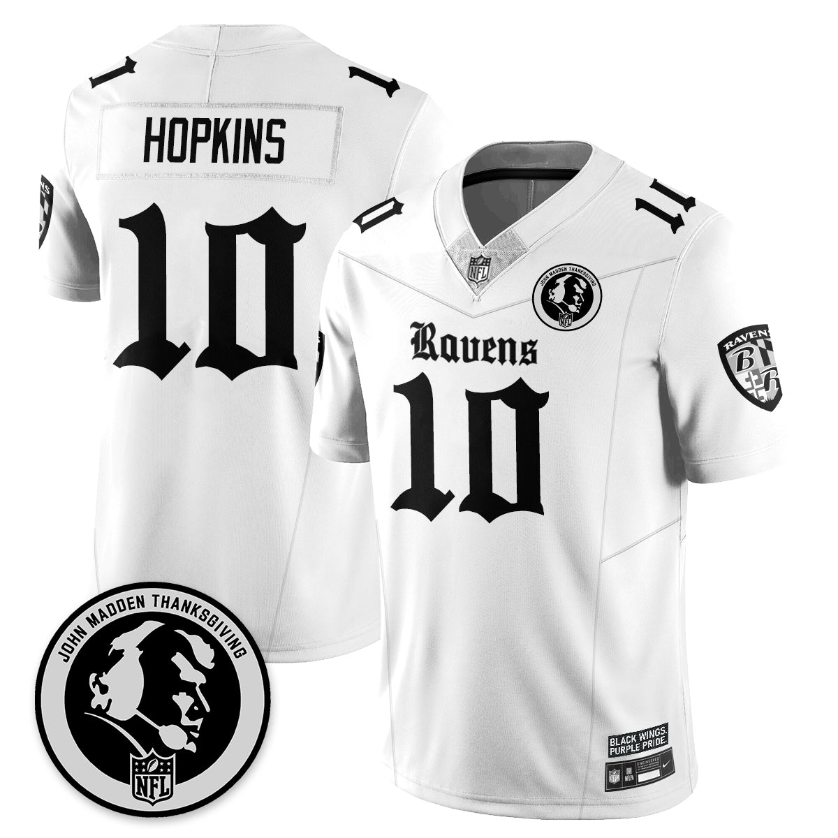 BAL Gothic Vapor Limited Jersey - John Madden Patch - All Stitched-DTD