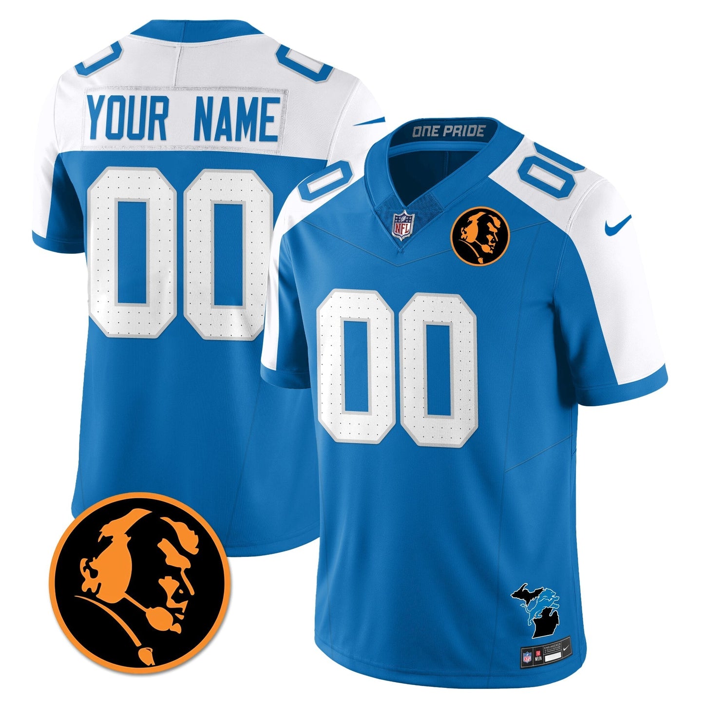 DET Vapor Limited Jersey - John Madden Patch - All Stitched-DTD