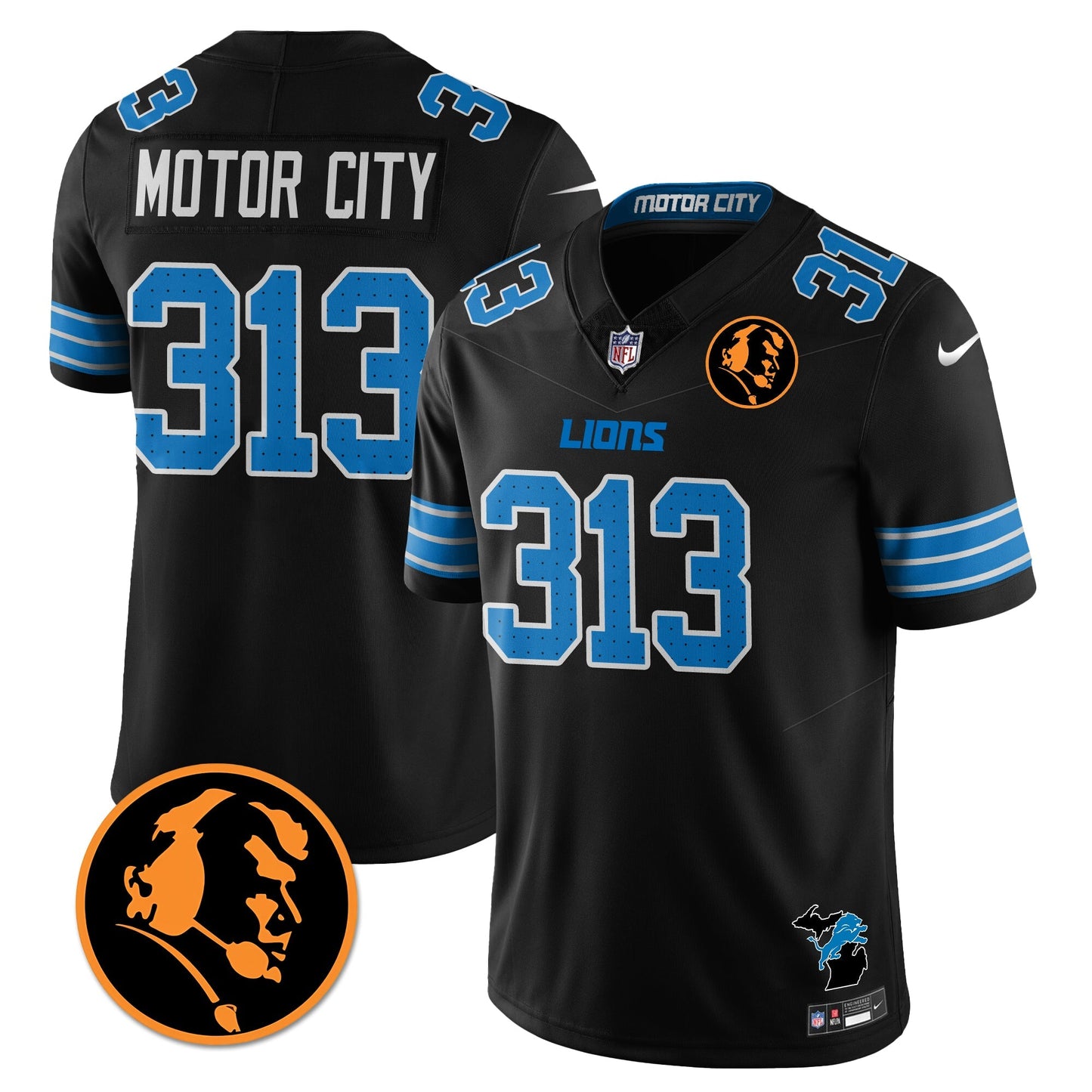 DET Vapor Limited Jersey - John Madden Patch - All Stitched