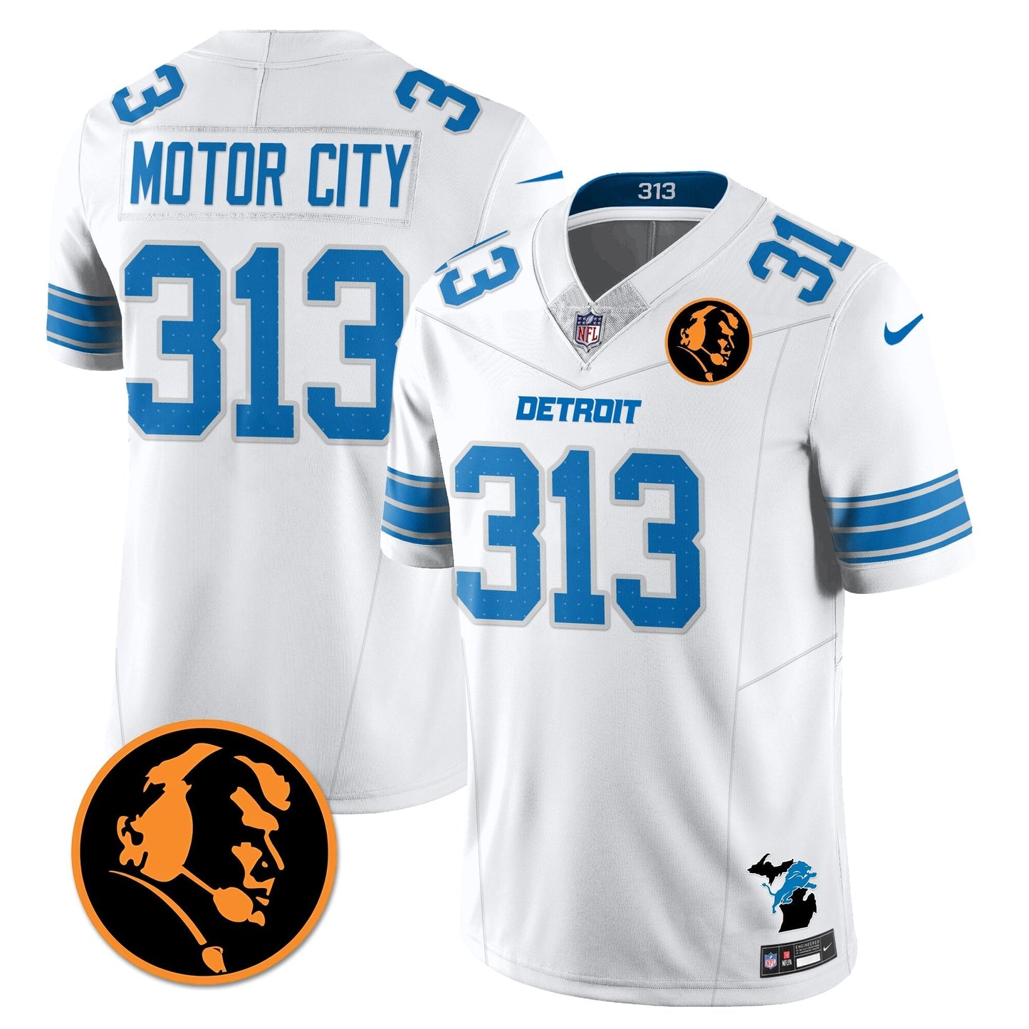 DET Vapor Limited Jersey - John Madden Patch - All Stitched-DTD