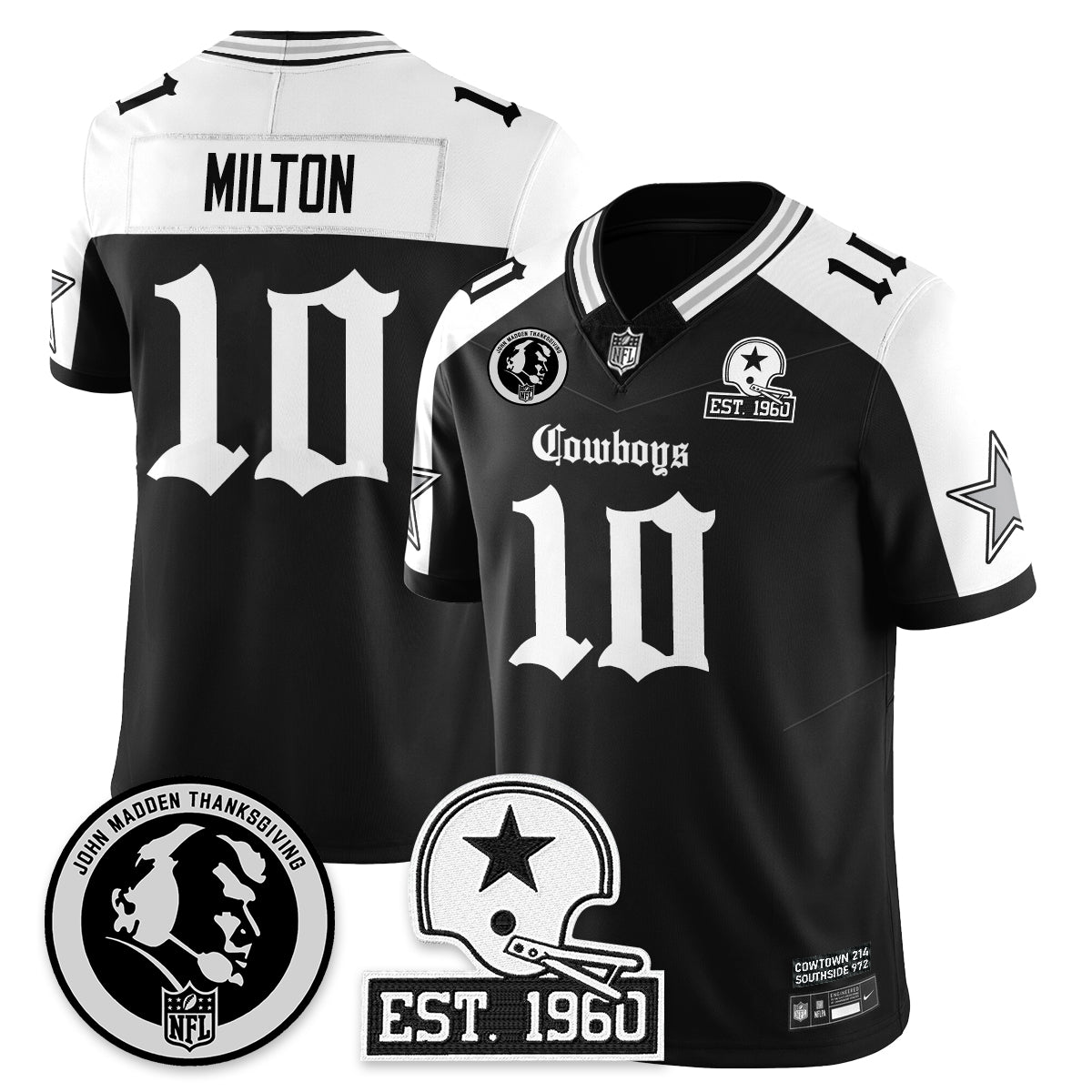 DAL Gothic Vapor Limited Jersey - John Madden Patch - All Stitched-DTD