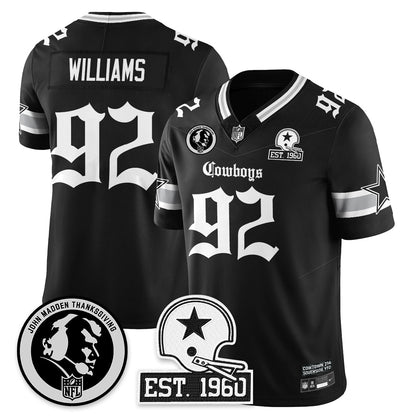 DAL Gothic Vapor Limited Jersey - John Madden Patch - All Stitched-DTD
