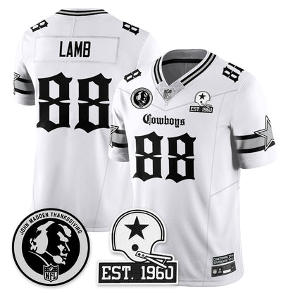 DAL Gothic Vapor Limited Jersey - John Madden Patch - All Stitched-DTD