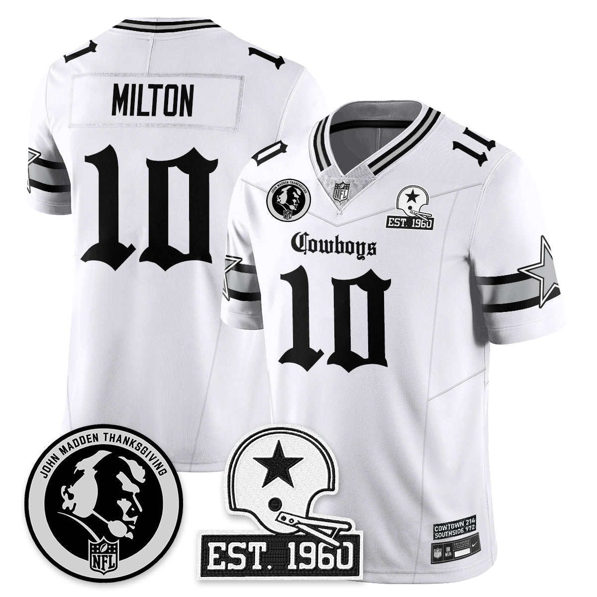 DAL Gothic Vapor Limited Jersey - John Madden Patch - All Stitched-DTD