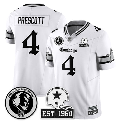 DAL Gothic Vapor Limited Jersey - John Madden Patch - All Stitched-DTD