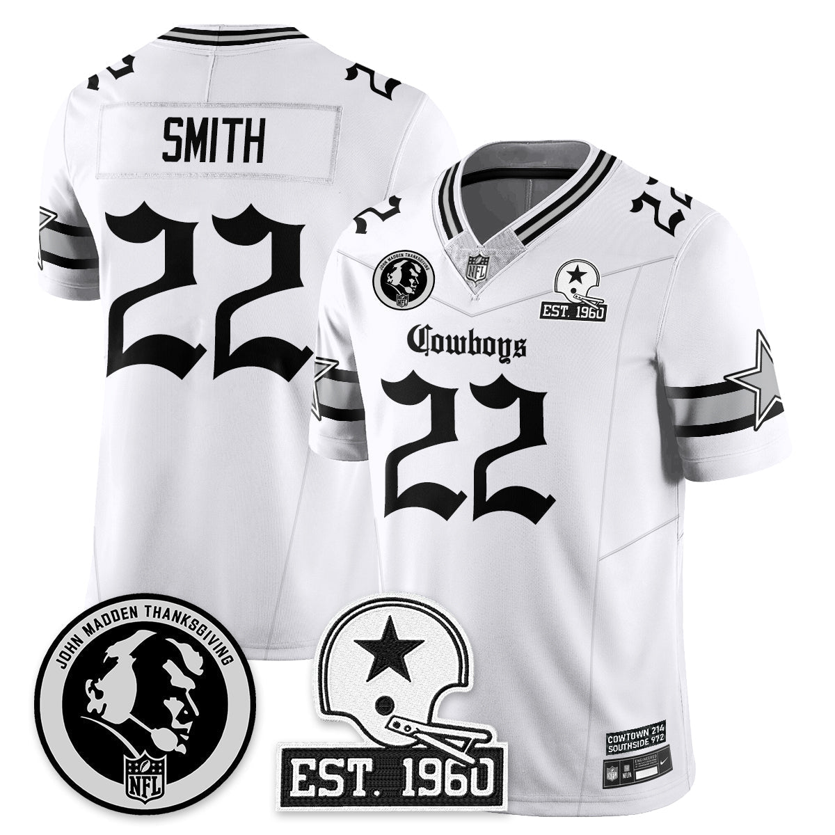 DAL Gothic Vapor Limited Jersey - John Madden Patch - All Stitched-DTD