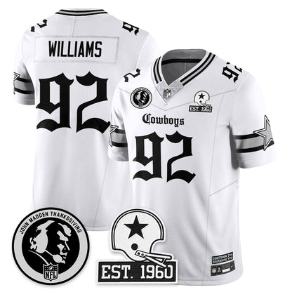 DAL Gothic Vapor Limited Jersey - John Madden Patch - All Stitched-DTD