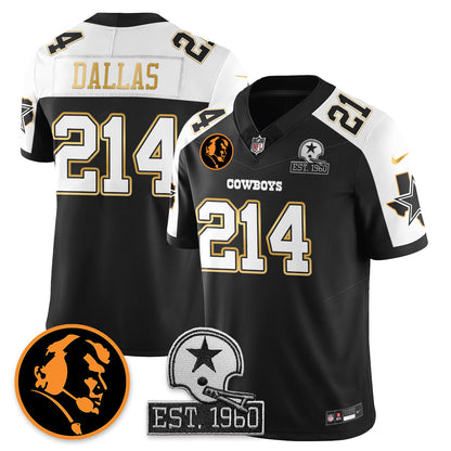 DAL Vapor Limited Gold Jersey - John Madden Patch - All Stitched-DTD