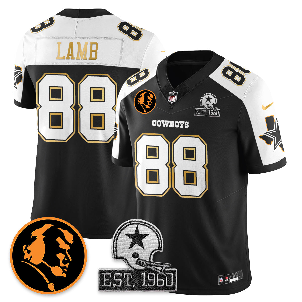 DAL Vapor Limited Gold Jersey - John Madden Patch - All Stitched