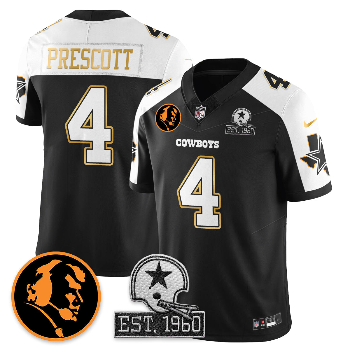 DAL Vapor Limited Gold Jersey - John Madden Patch - All Stitched-DTD
