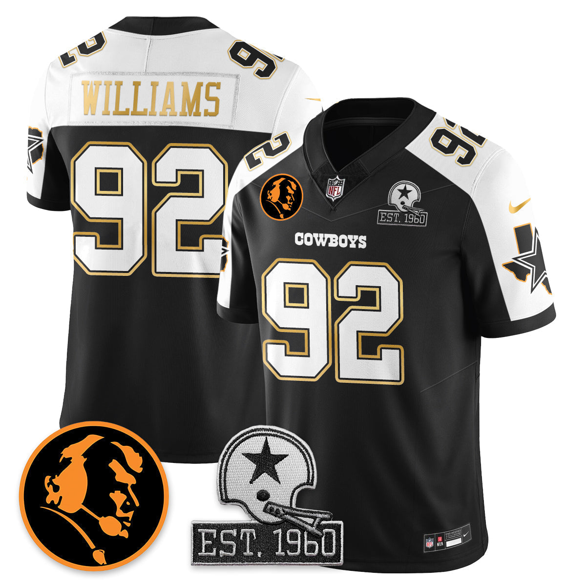 DAL Vapor Limited Gold Jersey - John Madden Patch - All Stitched-DTD