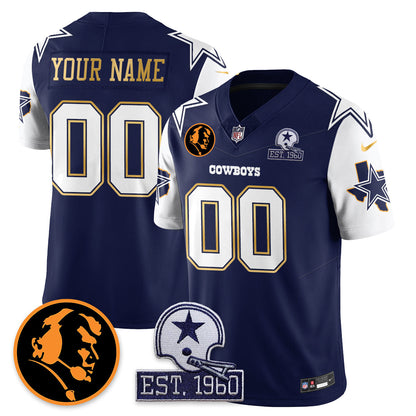 Custom DAL Vapor Limited Gold Jersey - John Madden Patch - All Stitched-DTD