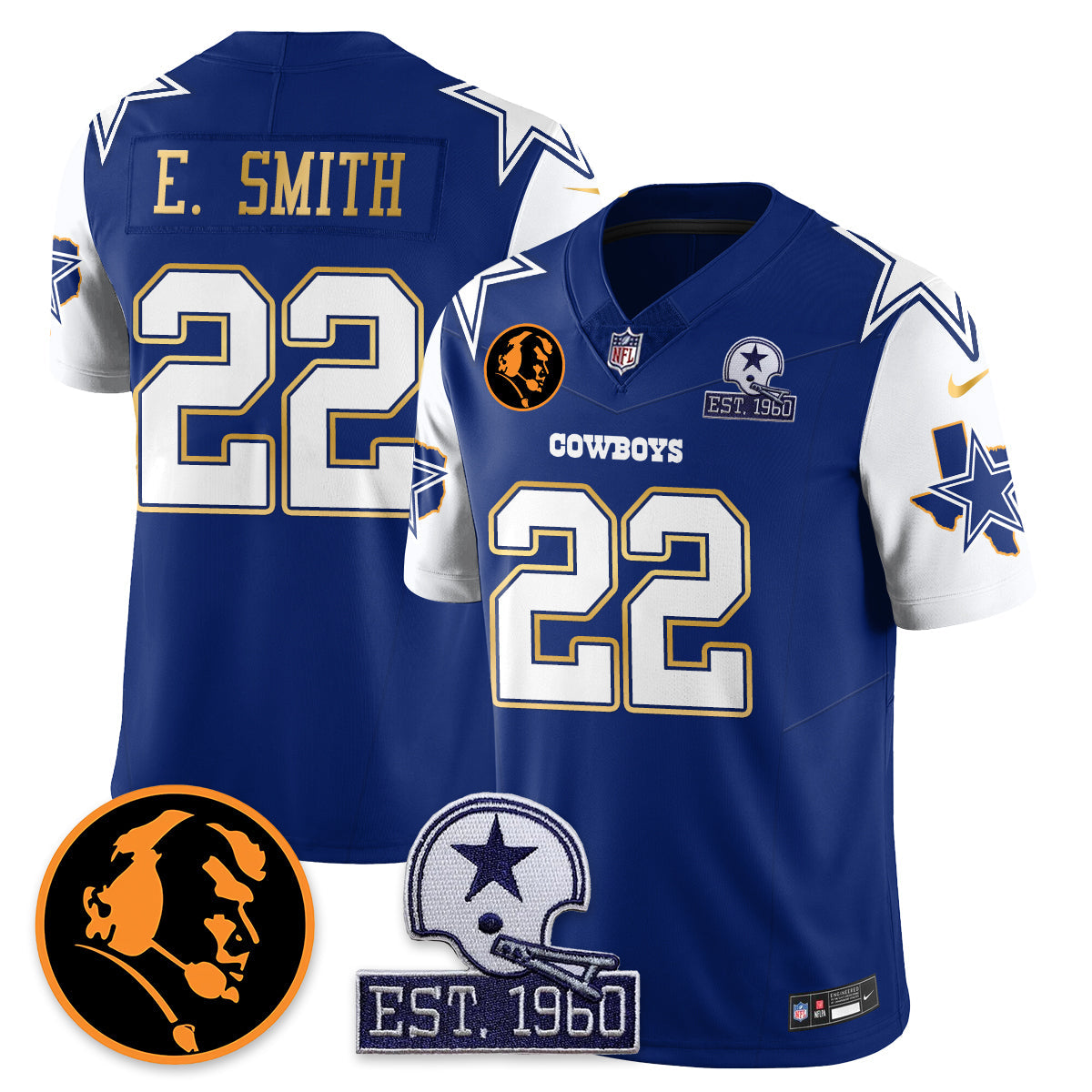 DAL Vapor Limited Gold Jersey - John Madden Patch - All Stitched-DTD